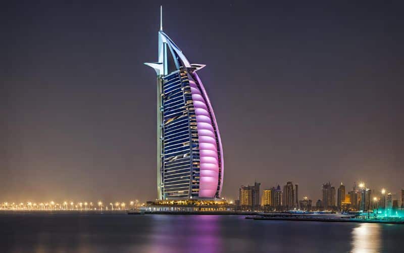 Burj Al Arab bei Nacht