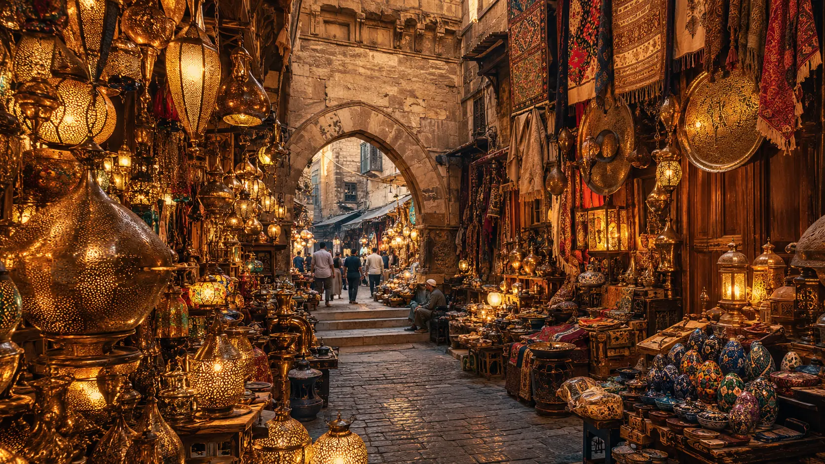 Basar Khan el-Khalili in Kairo mit Gewürzen und Souvenirs