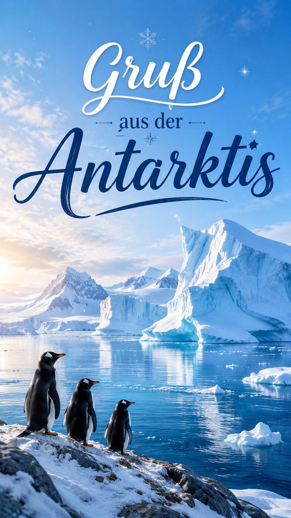 Reisegrußkarte aus der Antarktis als Unikat-Design